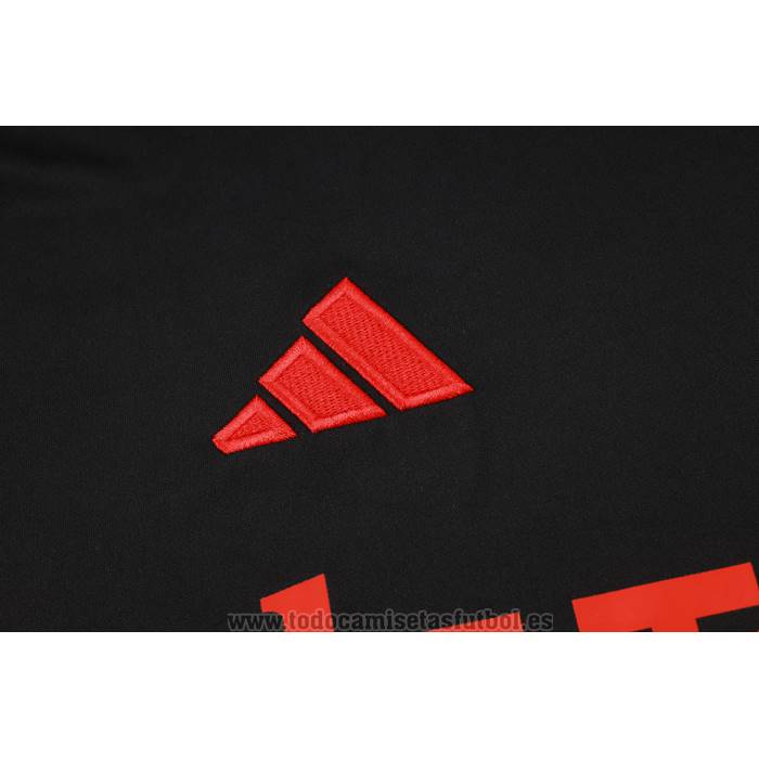 Chandal del Manchester United Manga Corta 2024-2025 Negro - Pantalon Corto